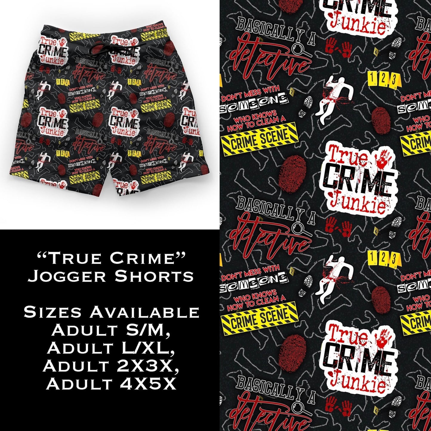 True Crime Jogger Shorts with Pockets