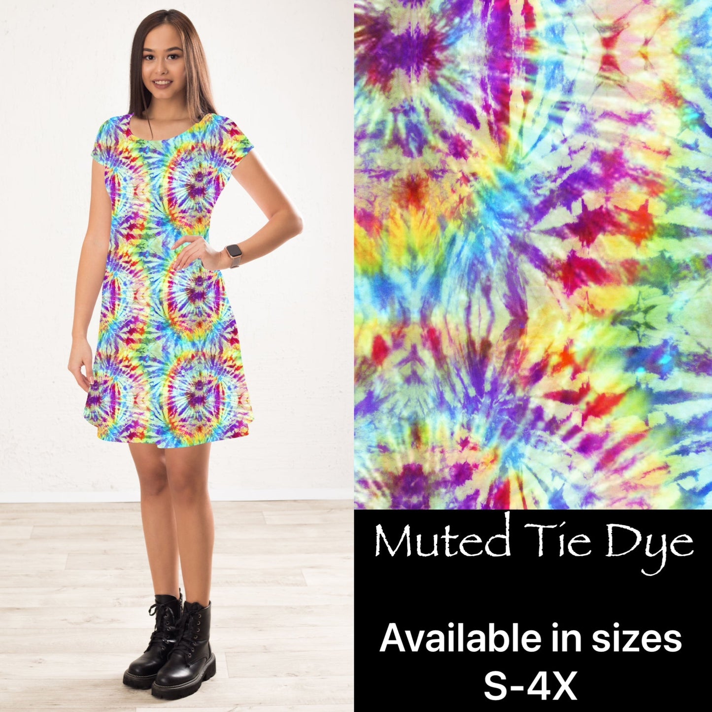 Muted Tie Dye Dress