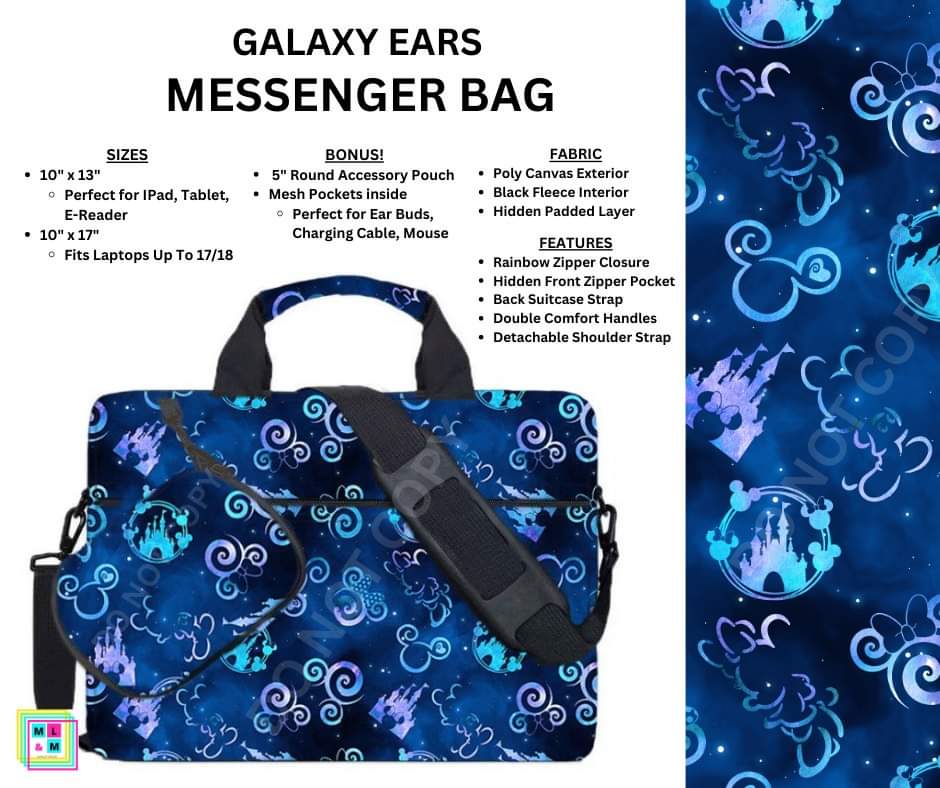 Galaxy Ears Messenger Bag