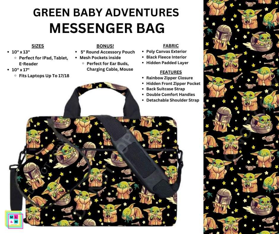 Green Baby Adventures Messenger Bag