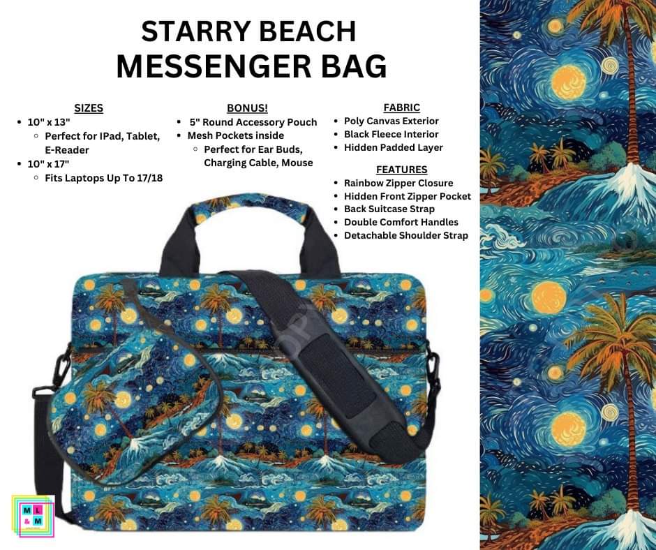 Starry Beach Messenger Bag