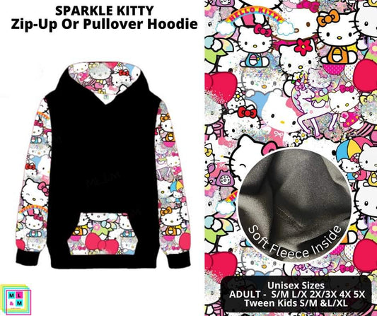 Sparkle Kitty Zip-Up or Pullover Hoodie