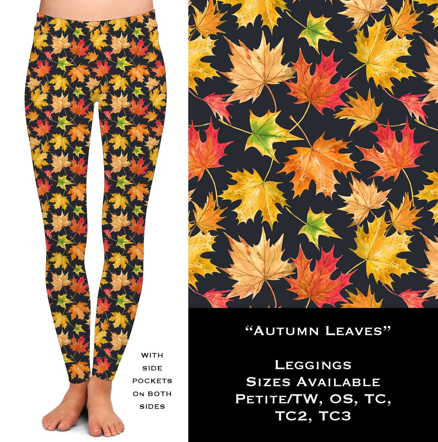 Autumn Leaves - Leggings with Pockets