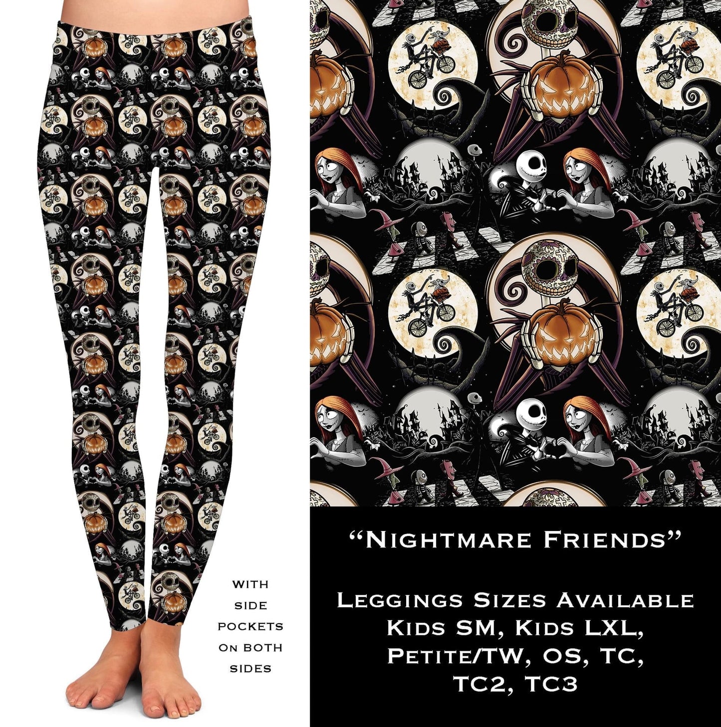 Nightmare Friends Leggings with Pockets