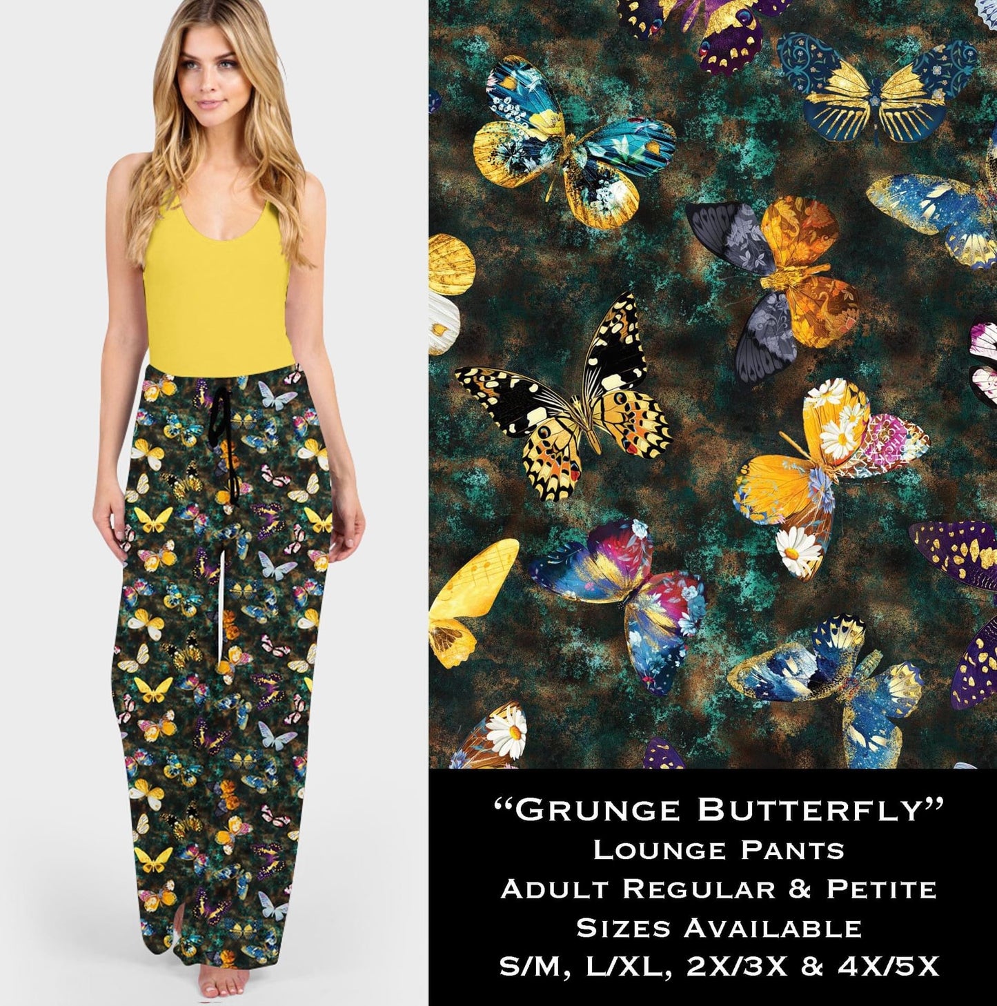 Grunge Butterfly - Lounge Pants