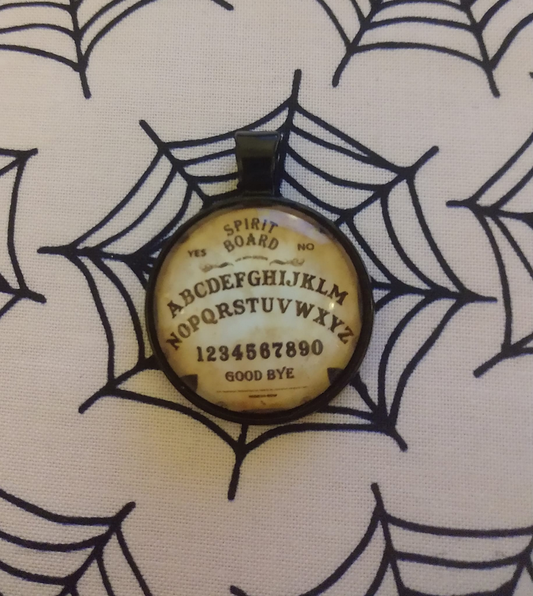 Ouija glass dome charm necklace
