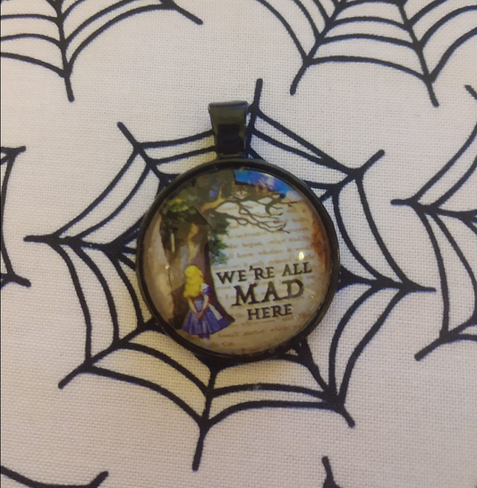 We're All Mad Here charm necklace