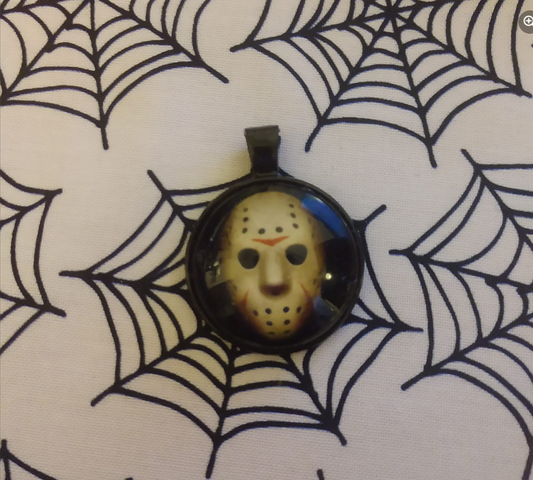 Jason mask charm necklace