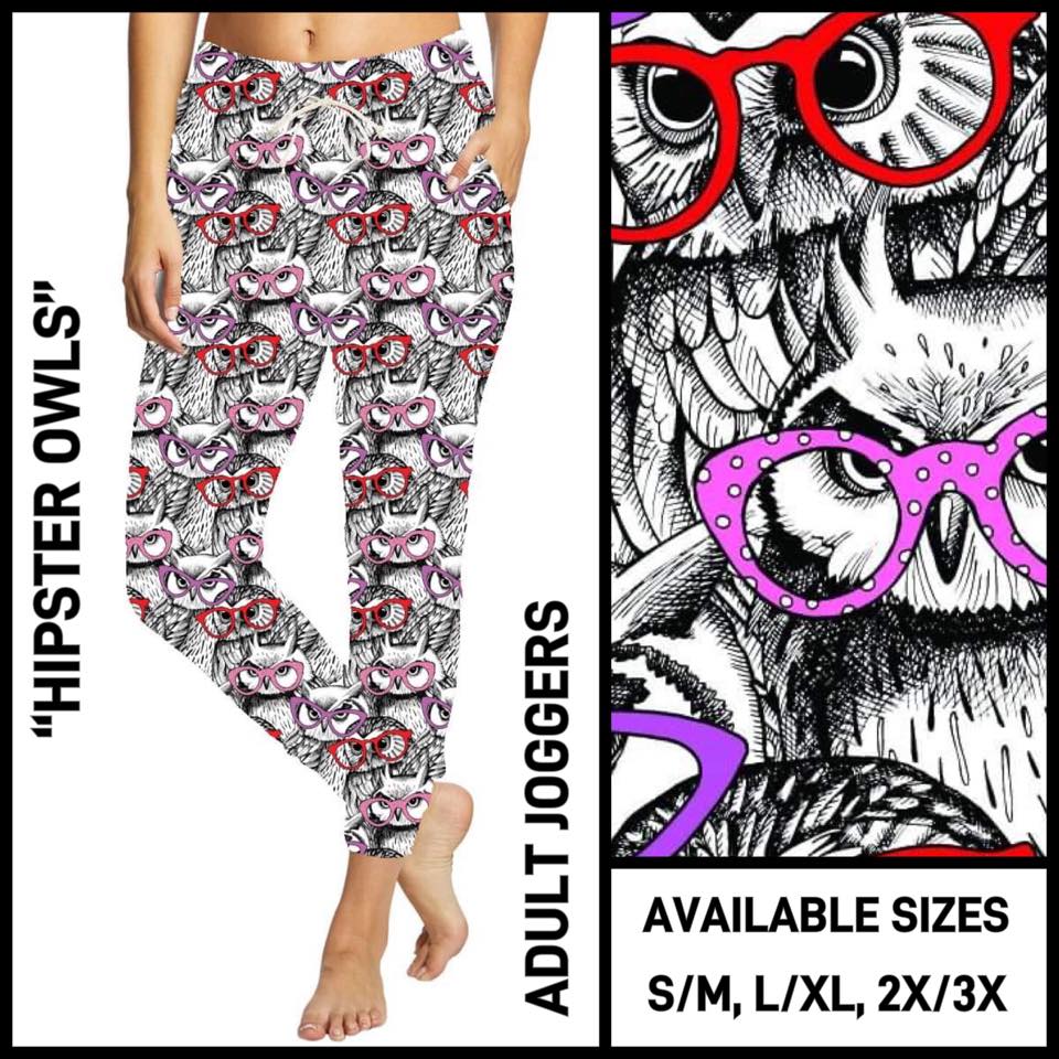 AR Hipster Owls joggers
