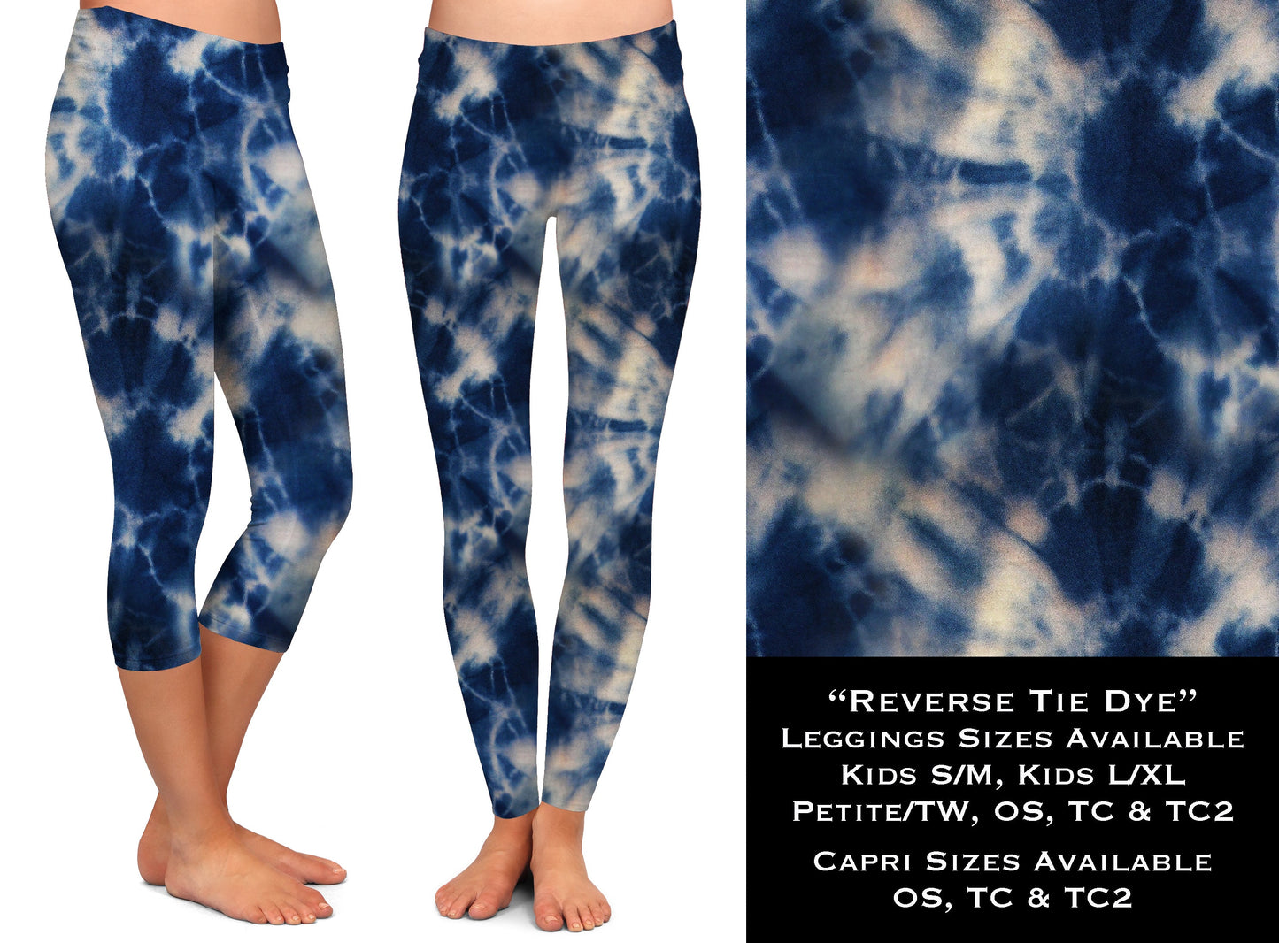 Reverse Tie Dye - Legging & Capri
