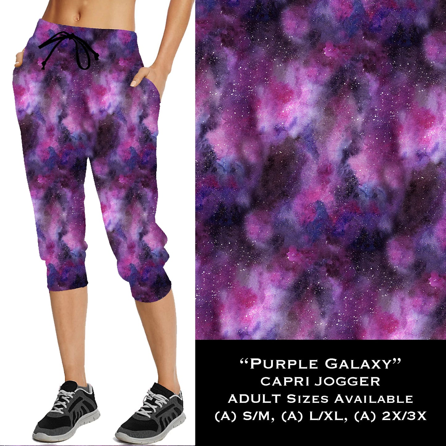 Purple Galaxy - Full & Capri Joggers